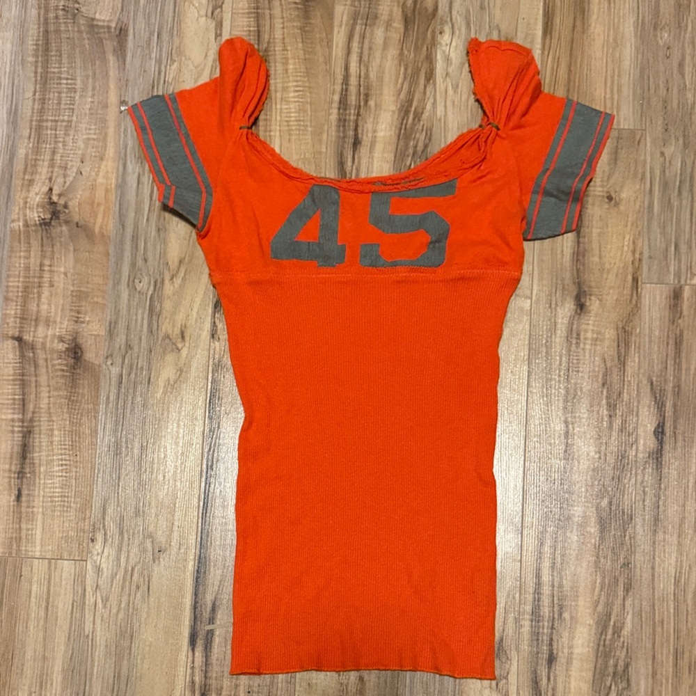 Free people Orange and Gray scoop women’s “football jersey”